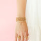 Cross Gold Charm Bracelet Standard Size - She Chester