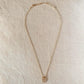Cross Plate CZ 18K GF Necklace - She Chester