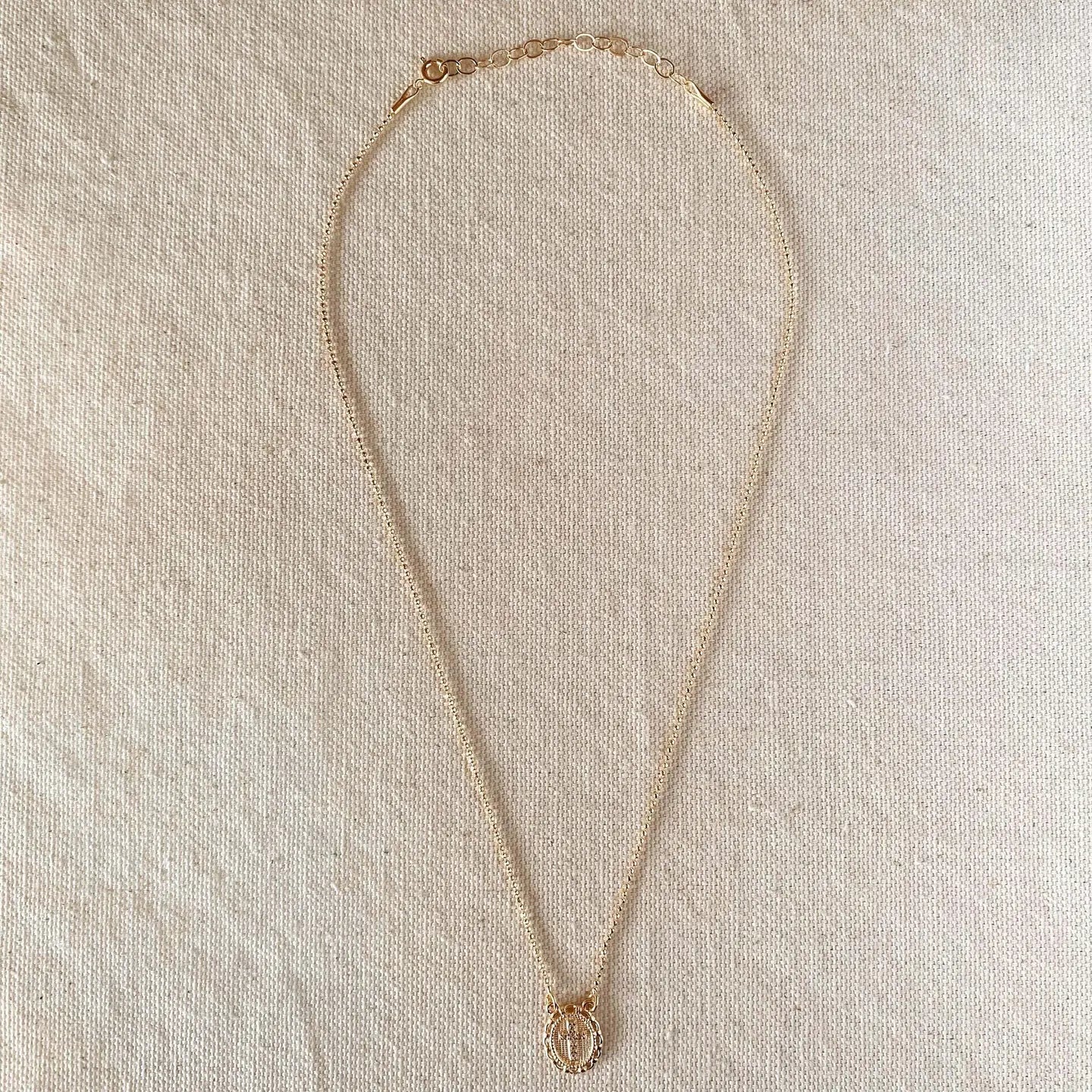 Cross Plate CZ 18K GF Necklace - She Chester