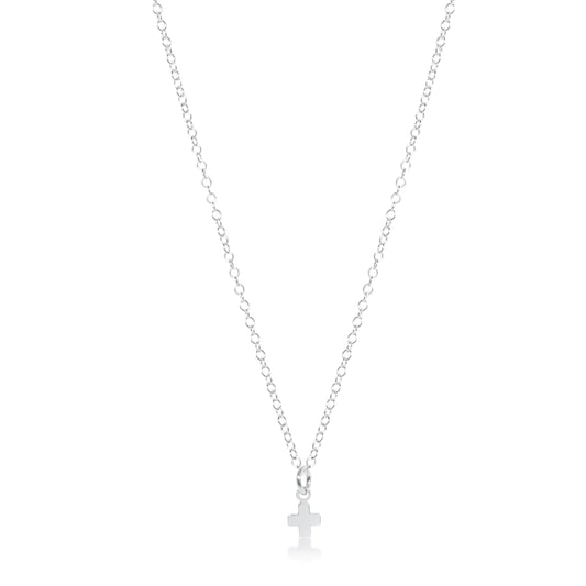 16in Silver Signature Cross