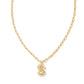Crystal Letter Necklace - Gold - She Chester
