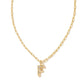 Crystal Letter Necklace - Gold - She Chester