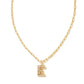 Crystal Letter Necklace - Gold - She Chester