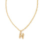 Crystal Letter Necklace - Gold - She Chester