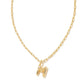 Crystal Letter Necklace - Gold - She Chester