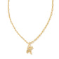 Crystal Letter Necklace - Gold - She Chester