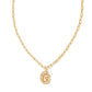 Crystal Letter Necklace - Gold - She Chester