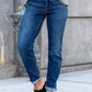 Cuffed Boyfriend Mid Rise Jeans Core Style 82368 - She Chester