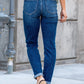 Cuffed Boyfriend Mid Rise Jeans Core Style 82368 - She Chester