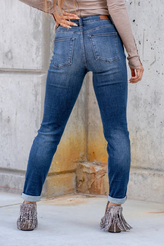 Cuffed Slim Fit Jeans Core Style 82428 - She Chester
