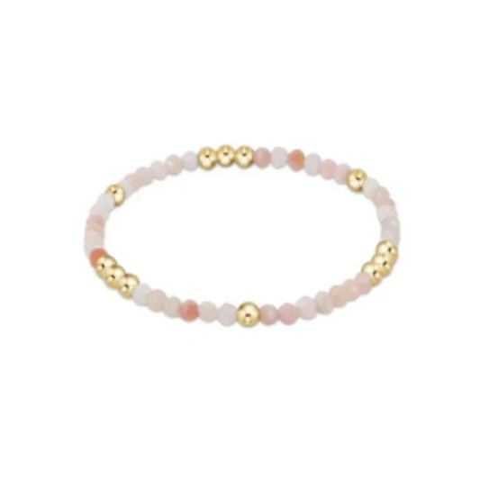 Worthy Pattern 3mm Bracelet Pink Opal