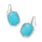Daphne Drop Earrings Rhodium Variegated Turquoise