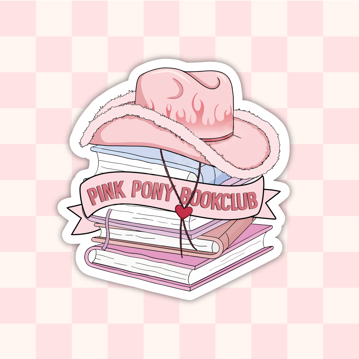Pink Pony Bookclub Sticker : 2.5"