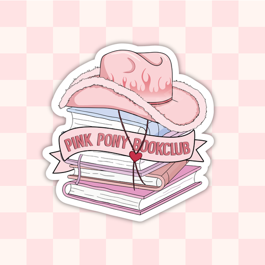 Pink Pony Bookclub Sticker : 2.5"