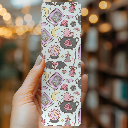 Pastel Witch Bookmark – Soft Matte Laminated  