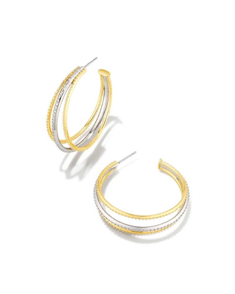 Dana Mixed Metal Hoop - She Chester