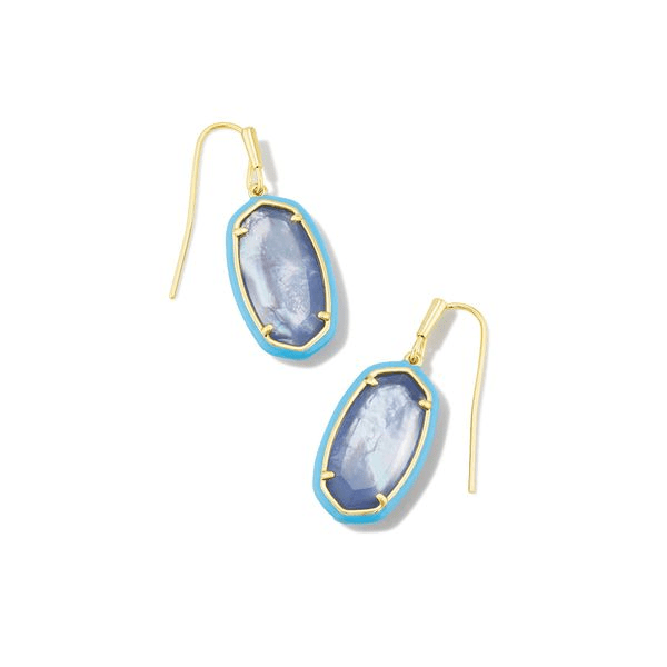 Dani Drop Gold Periwinkle Earring - She Chester