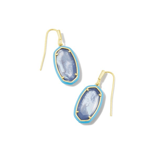 Dani Drop Gold Periwinkle Earring - She Chester