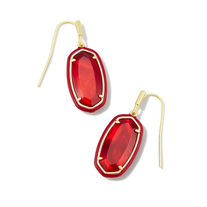 Dani Drop Gold Red Earring - She Chester