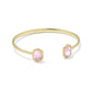 DAPHNE FRAME CUFF BRACELETGOLD LIGHT PINK MOTHER OF PEARL S/M - She Chester