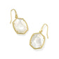 DAPHNE FRAME DROP EARRINGSGOLD IVORY MOTHER OF PEARL - She Chester