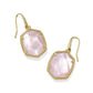 DAPHNE FRAME DROP EARRINGSGOLD LIGHT PINK MOTHER OF PEARL - She Chester
