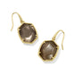 DAPHNE FRAME DROP EARRINGSGOLD TAUPE MOTHER OF PEARL - She Chester
