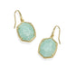 DAPHNE FRAME DROP EARRINGSGOLD TEAL AMAZONITE - She Chester