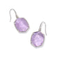 DAPHNE FRAME DROP EARRINGSSILVER PURPLE AMETHYST - She Chester