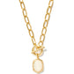 Daphne Link Chain Necklace Gold Ivory MOP - She Chester