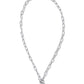 Daphne Link Chain Necklace Rhodium Variegated Turquoise - She Chester