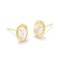 Daphne Stud Earrings Gold Ivory MOP - She Chester