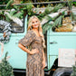 Dark Floral Smocked Maxi Dress - She Chester
