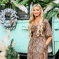 Dark Floral Smocked Maxi Dress - She Chester