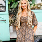 Dark Floral Smocked Maxi Dress - She Chester