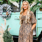 Dark Floral Smocked Maxi Dress - She Chester