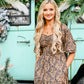 Dark Floral Smocked Maxi Dress - She Chester