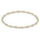 GEMSTONE GOLD SINCERITY PATTERN 3MM BEAD BRACELET - MOONSTONE