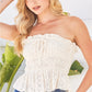 Hannah White Lace Tube Top