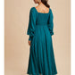 Deep Teal Lace Detail Maxi Dress