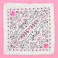 Bridal Rodeo Scarf - Pink