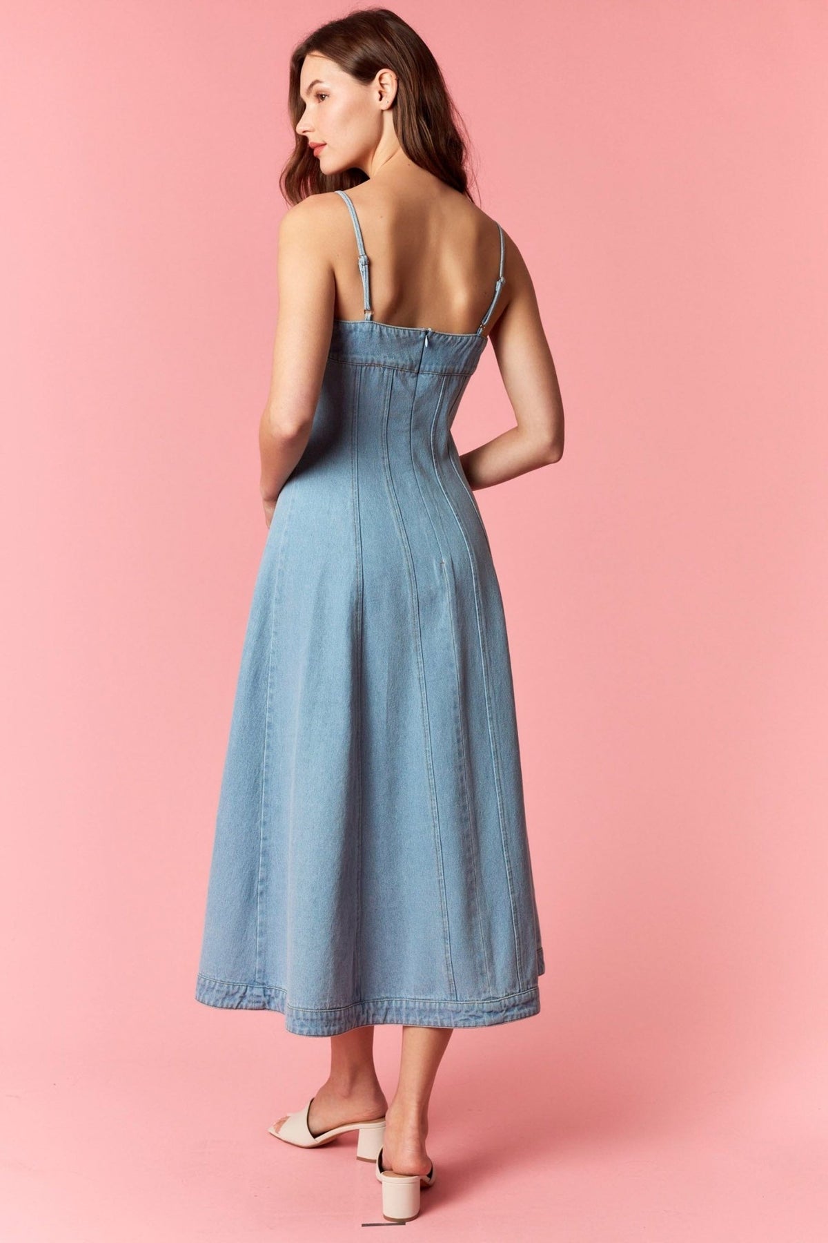 Declan Denim Midi Dress - She Chester