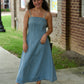 Declan Denim Midi Dress - She Chester