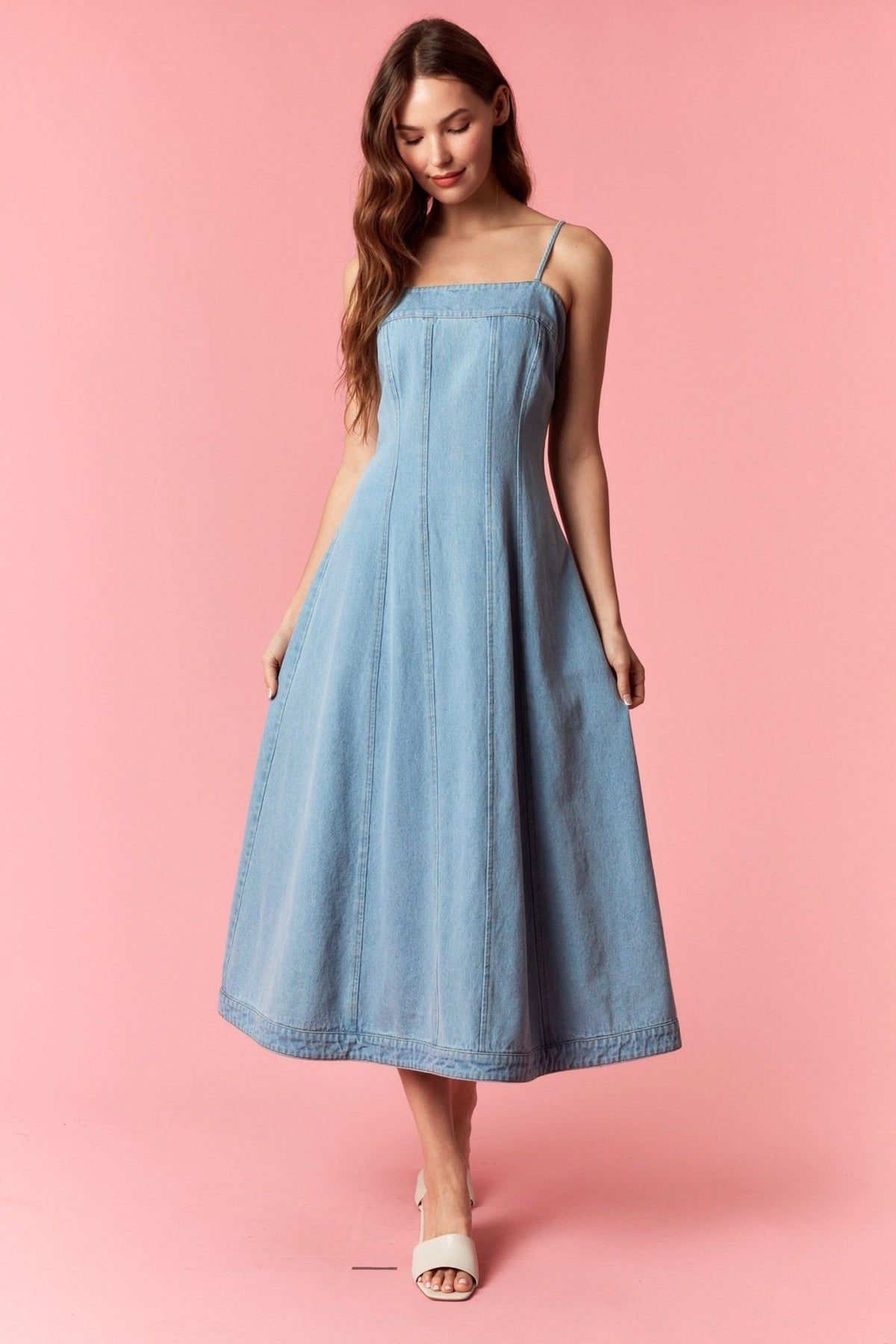 Declan Denim Midi Dress - She Chester