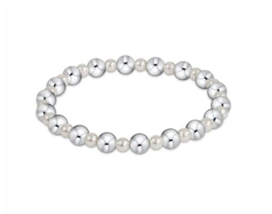 Pearl Grateful Silver 6mm Bracelet