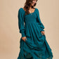 Deep Teal Lace Detail Maxi Dress - She Chester