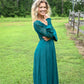 Deep Teal Lace Detail Maxi Dress - She Chester
