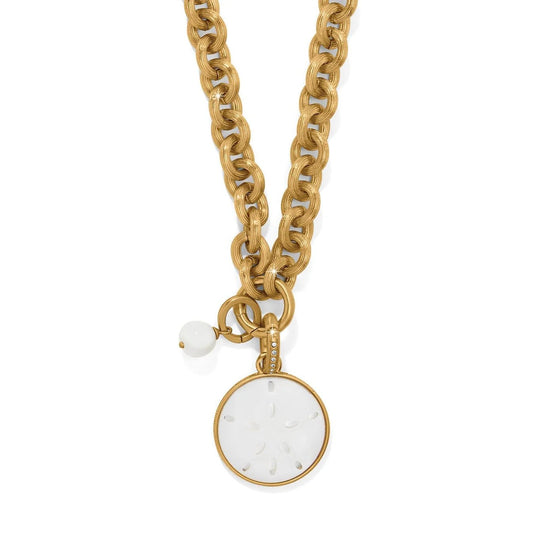 Del Mar Gold Sand Dollar Necklace JM0006 - She Chester