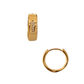 Denali Cross Huggie Gold Hoop Earrings - She Chester
