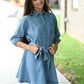 Denim Belted Dress - She Chester